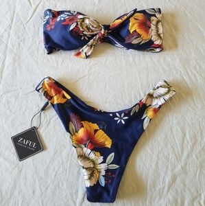 Zaful Bandeau Bikini Set